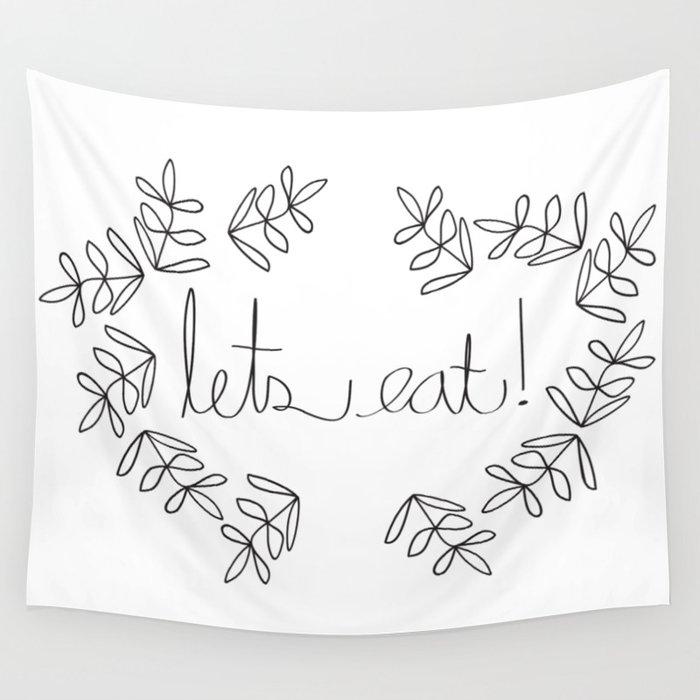Let's Eat Pattern Wall Tapestry