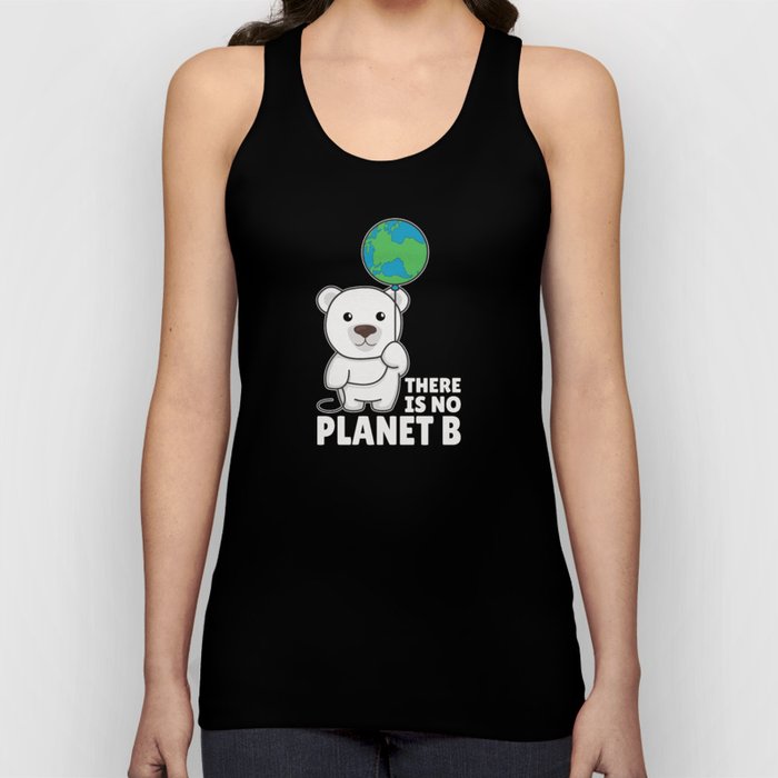 Polar Bear With Earth Climate There Is no Planet B Tank Top
