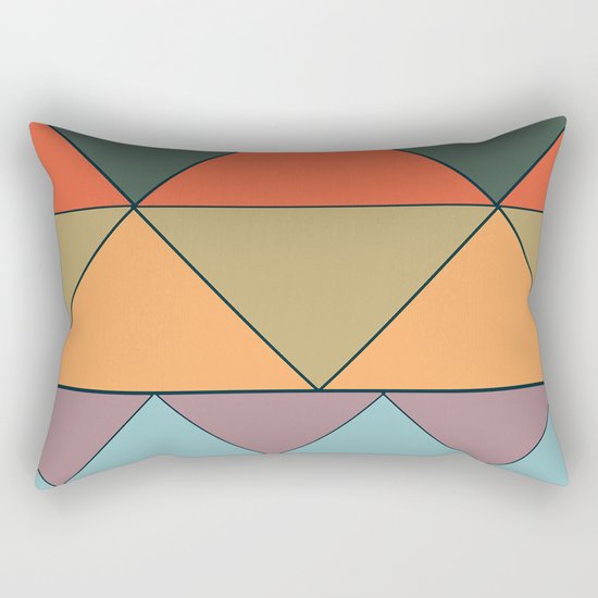 colorful triangles Rectangular Pillow