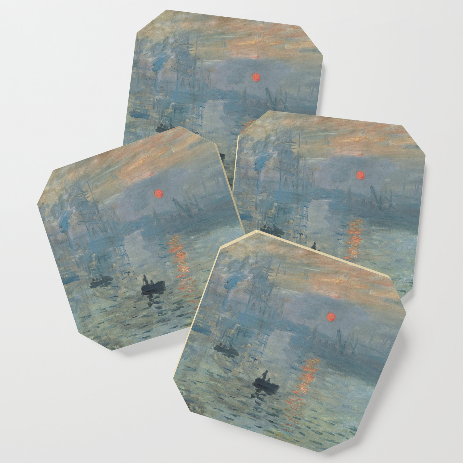 Impression Sunrise Painting By Claude Monet Coaster By