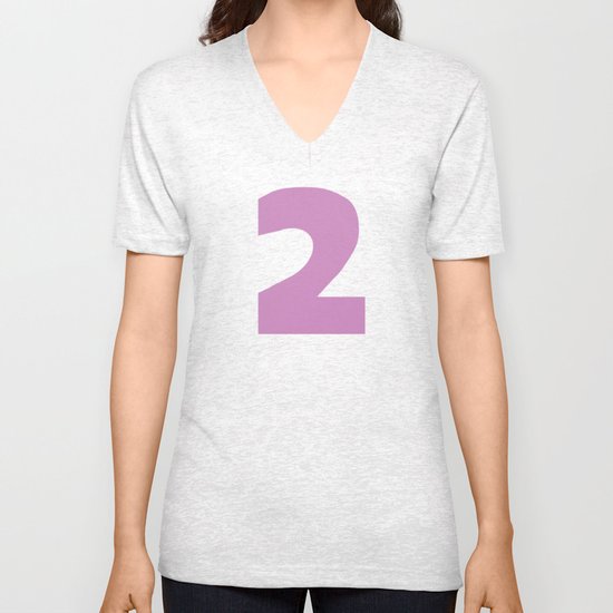 Number 2 Unisex V-Neck