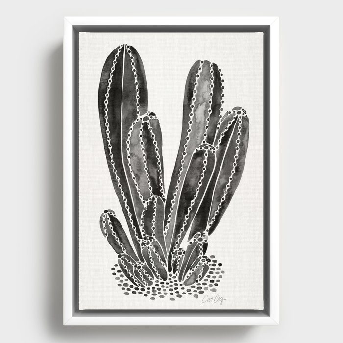 Cactus Cluster – Black Framed Canvas