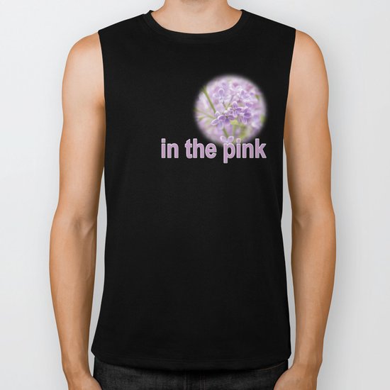 Lilac Flowers Mist Biker Tank