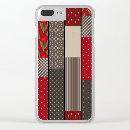 Country motifs . Classic quilting. Clear iPhone Case