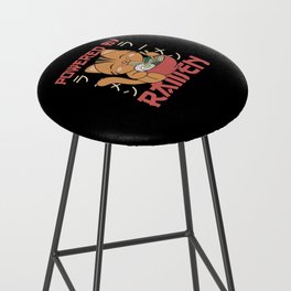 Powered By Ramen Cute Cat Eats Ramen Bar Stool