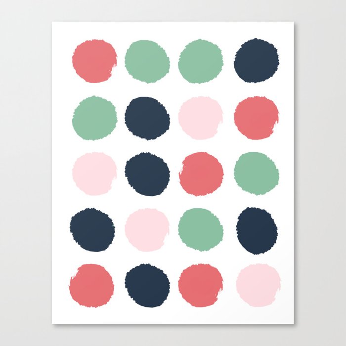 Painted Dots Abstract Minimal Modern Art Print For Minimalist Home Decor Nursery Canvas Print By Charlottewinter Society6