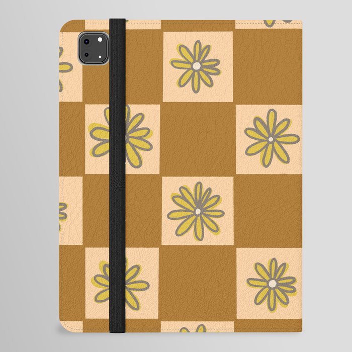 Garden Grid - Gold & Peach iPad Folio Case