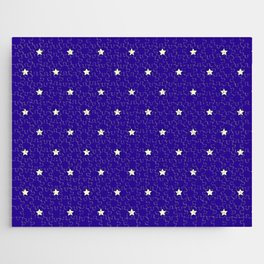White And Dark Blue Magic Stars Collection Jigsaw Puzzle