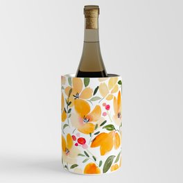 Yellow and Orange Floral Wine Chiller