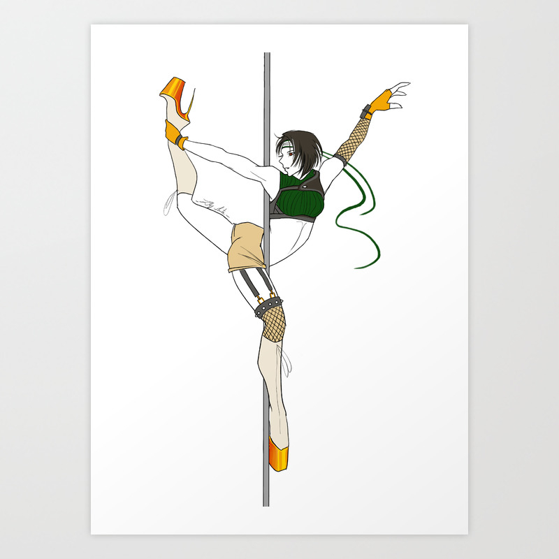 Ffvii Pole Series Yuffie Kisaragi Art Print By Lilly White Society6