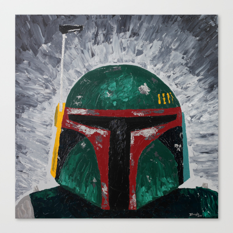 Boba Fett Palette Knife Painting Canvas Print By Pringle Society6