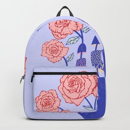 Grow Backpack | Drawing, Curated, Learn, Rose, Contemporary, Modern, Blue, Hand, Selfcare, Minimal 