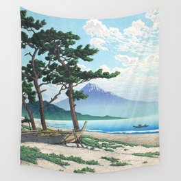 Kawase Hasui, Mount Fuji Seen From Miho Beach - Vintage Japanese Woodblock Print Art Wall Tapestry