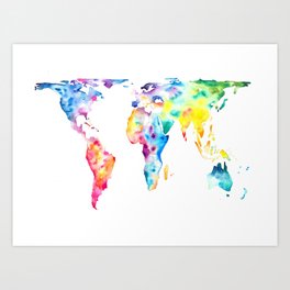 Gall–Peters projection Art Print