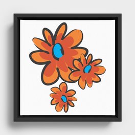 Orange flowers  Framed Canvas