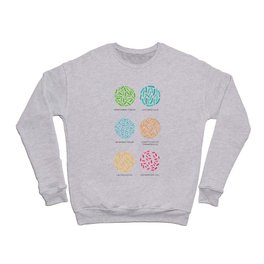 Bacterial Colonies Collection For Biologist, Microbiology and Science Crewneck Sweatshirt