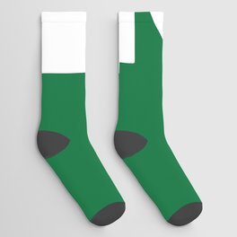 a (White & Olive Letter) Socks