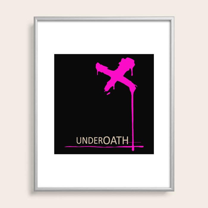 WunoD Men Underoath Logo Framed Art Print by TeenieTees | Society6