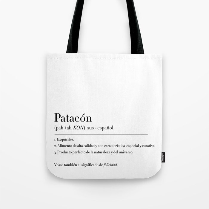 Patacon Significado Tote Bag by NikiWalshArt Society6