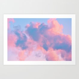 cotton candy cloud Art Print