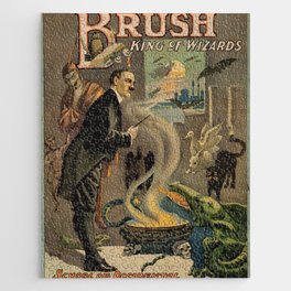 Vintage magician poster Jigsaw Puzzle