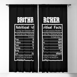 Brother Nutritional Facts Funny Blackout Curtain