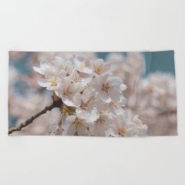 Vintage cherry blossom art print- japanes sakura flowers - nature and travel photography Beach Towel