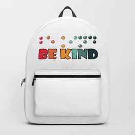 Be Kind Braille Literacy Visually Impaired Blindness Awareness Backpack
