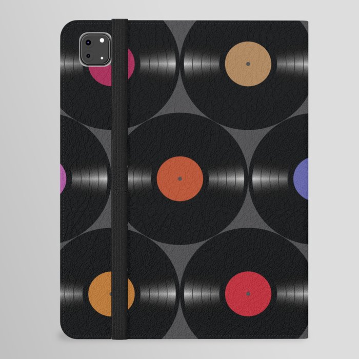 Vinyl records pattern iPad Folio Case