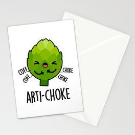 Arti-choke Funny Choking Artichoke Pun Stationery Card