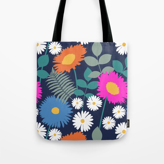 Naive Summer Flowers  Tote Bag