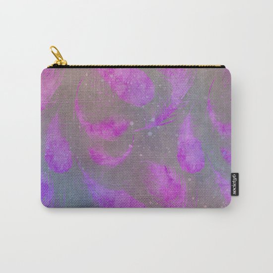 pink watercolor feather pattern Carry-All Pouch
