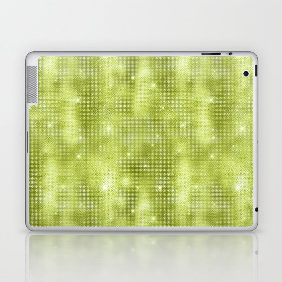 Glam Lime Diamond Shimmer Glitter Laptop & iPad Skin