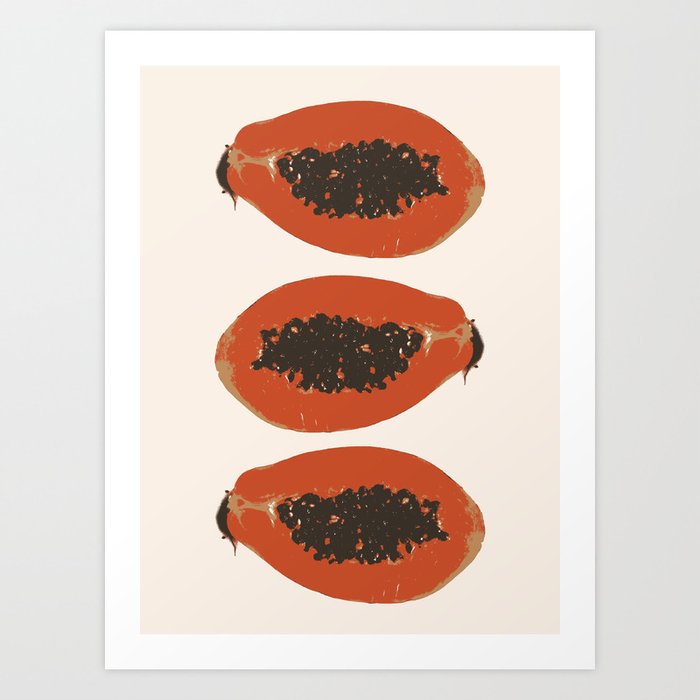 Papaya fruit Art Print