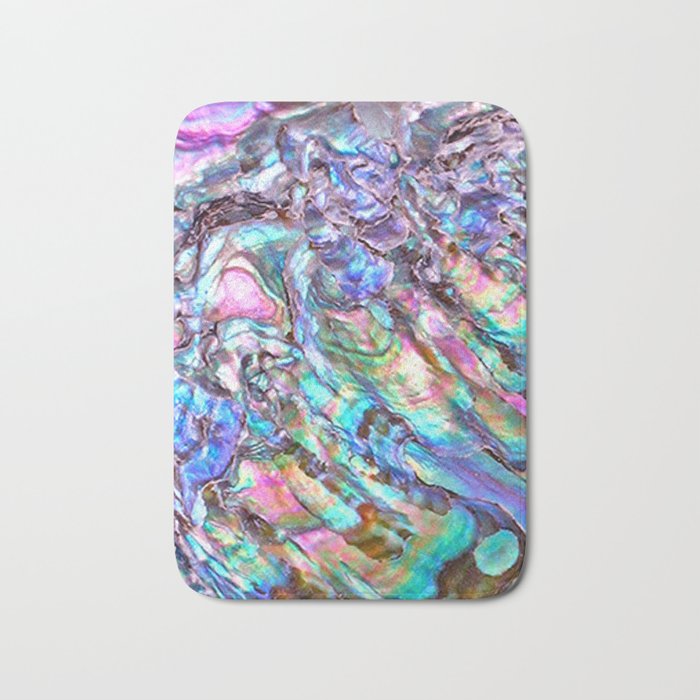 Shimmery Rainbow Abalone Mother of Pearl Bath Mat