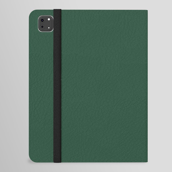 Dark Green Solid Color Pantone Eden 19-6050 TCX Shades of Green Hues iPad Folio Case