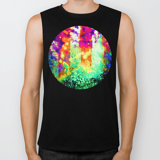 splattering a digital copy Biker Tank