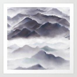 seamless mountains HC1062 Art Print