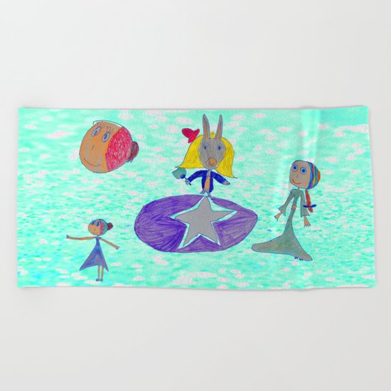 Alice | Up to the light sky Beach Towel
