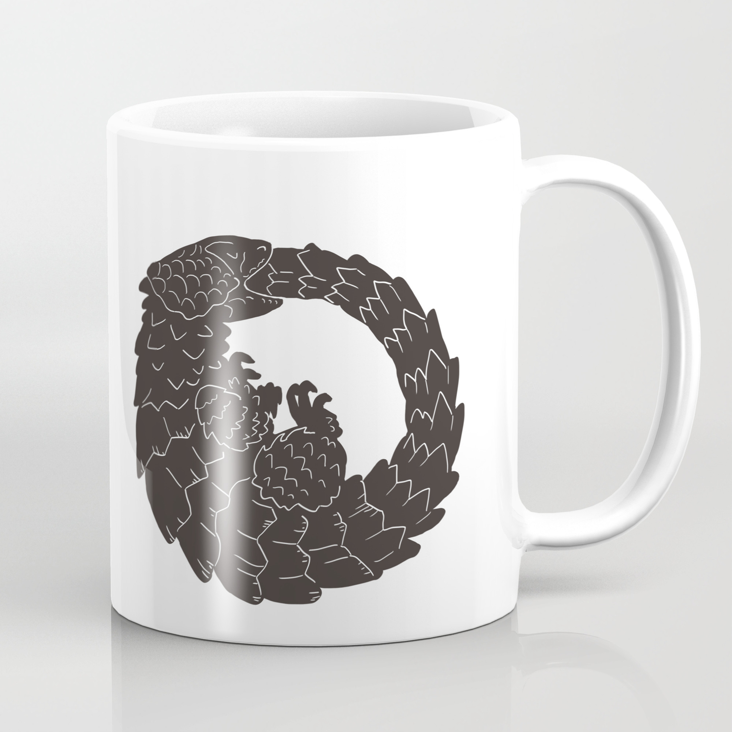 Armadillo Lizard Circle Coffee Mug By Deeerking Society6