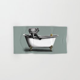 Elephant in Bath Hand & Bath Towel