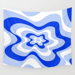Abstract pattern - blue and white. Wall Tapestry