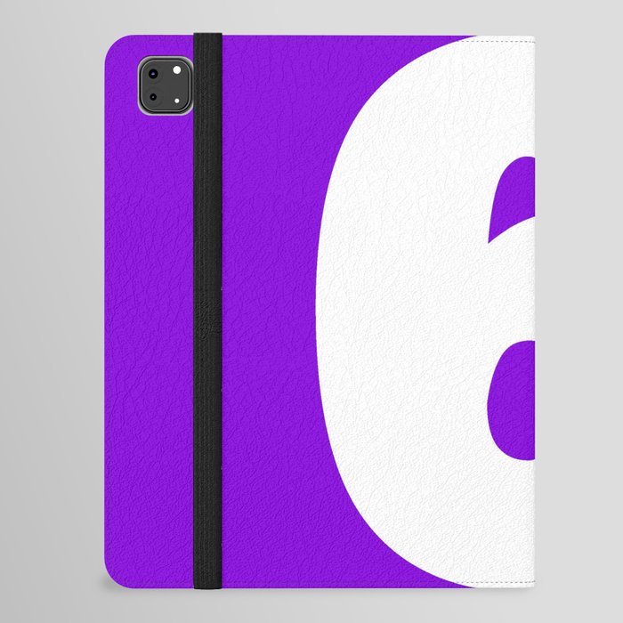 6 (White & Violet Number) iPad Folio Case