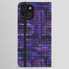 purple bright ink marks hand-drawn collection iPhone Wallet Case