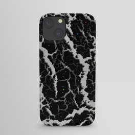 Cracked Space Lava - Silver/White iPhone Case