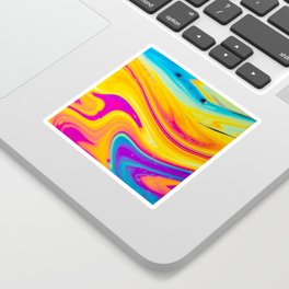 Abstract Waves Pattern Sticker