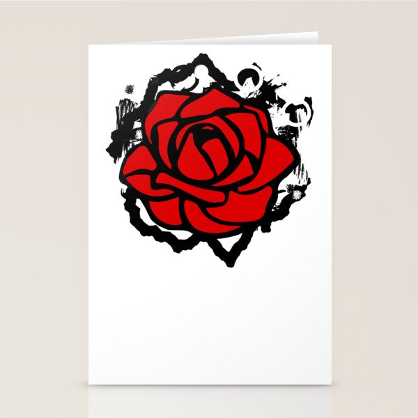 Rose City Antifa Rca Rose Flower Stationery Cards By Mowom Society6