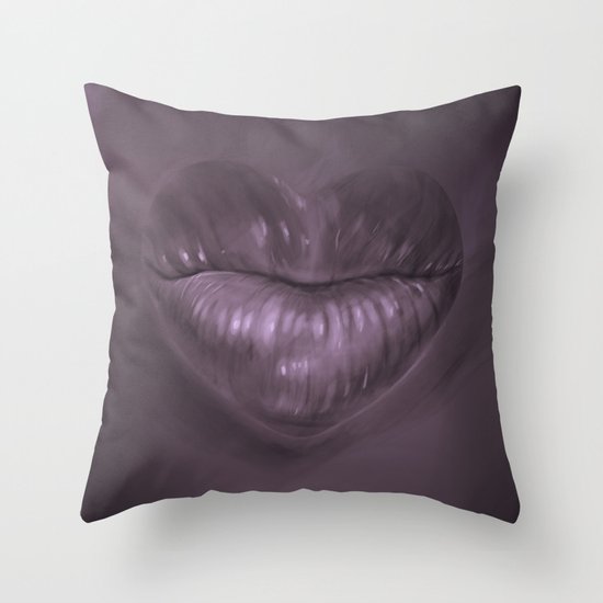 a kiss goodnight Throw Pillow