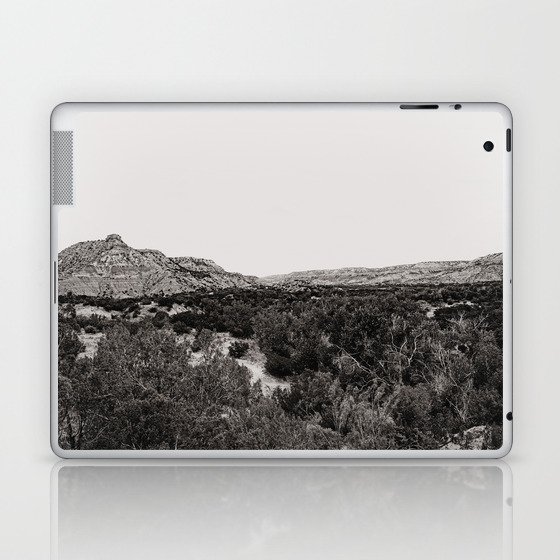 Black and white Palo Duro Canyon Photography Laptop & iPad Skin