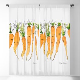 Carrots orange Blackout Curtain